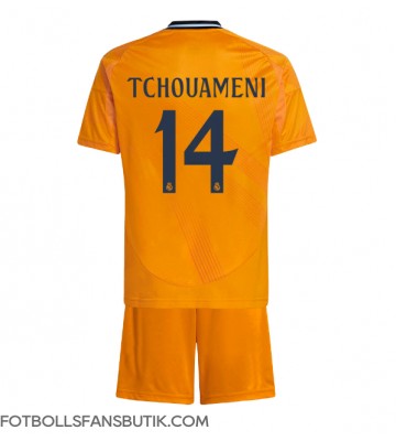 Real Madrid Aurelien Tchouameni #14 Replika Bortatröja Barn 2024-25 Kortärmad (+ Korta byxor)
